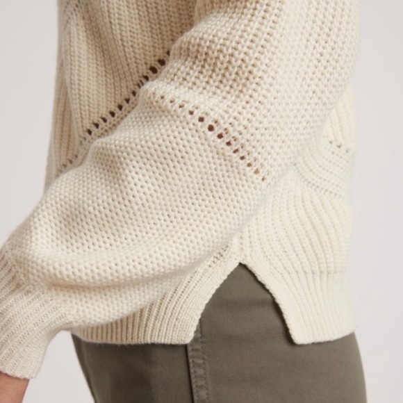 Marine Layer Olivia Crewneck Sweater in Cream White - Picture 4 of 8